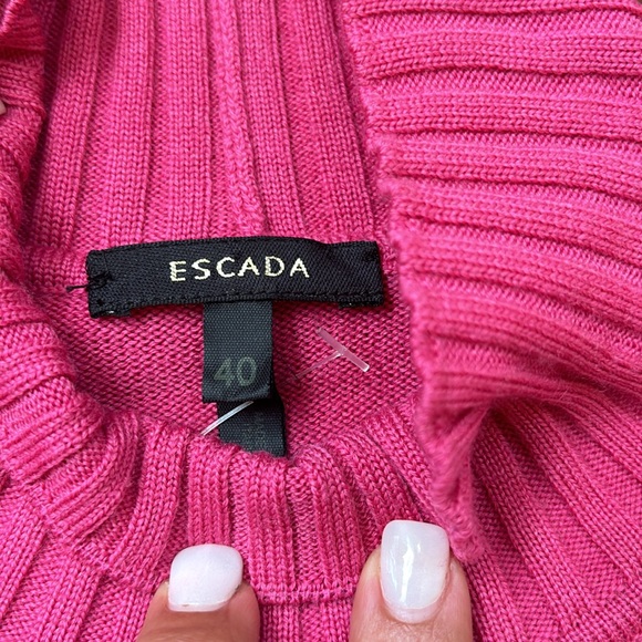 Descars sweater set hot pink ribbed cotton - Picture 2 of 4